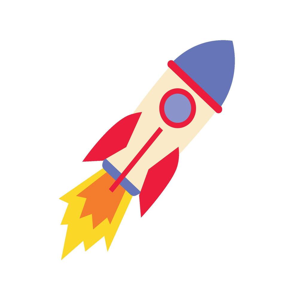 Cute Space Set Rocket vector
