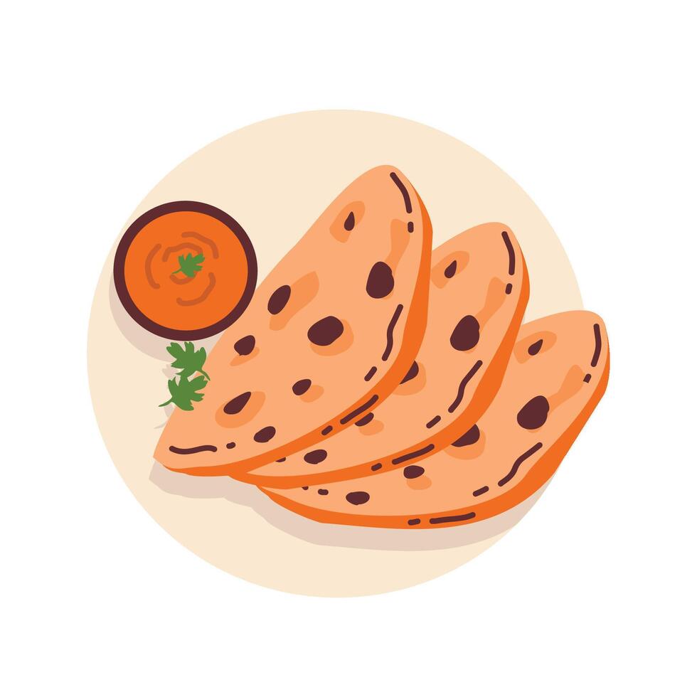 Indian Food Collection naan.eps vector
