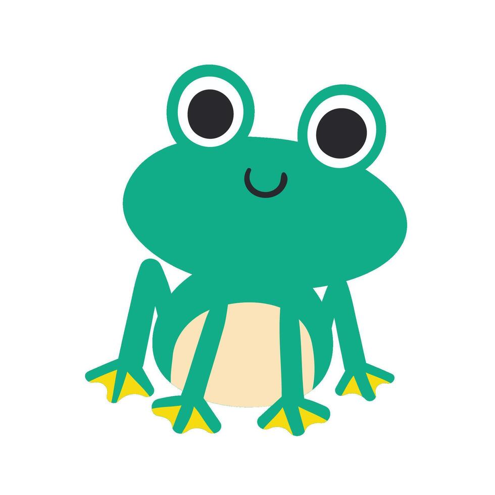 Abstract Funny Animal Element Set Frog vector