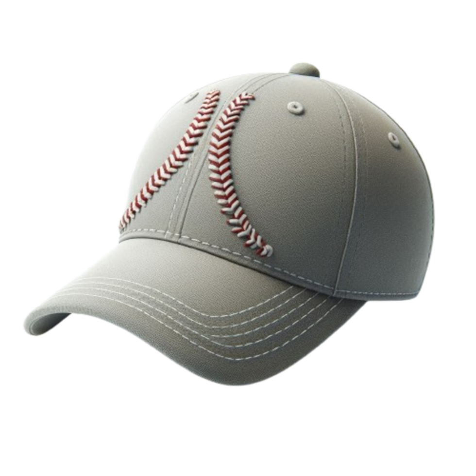 White Baseball Cap for Design on Transparent Background png
