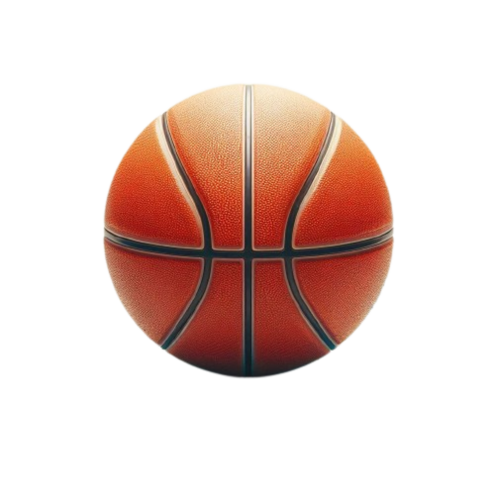 Realistic orange basketball ball transparent background png