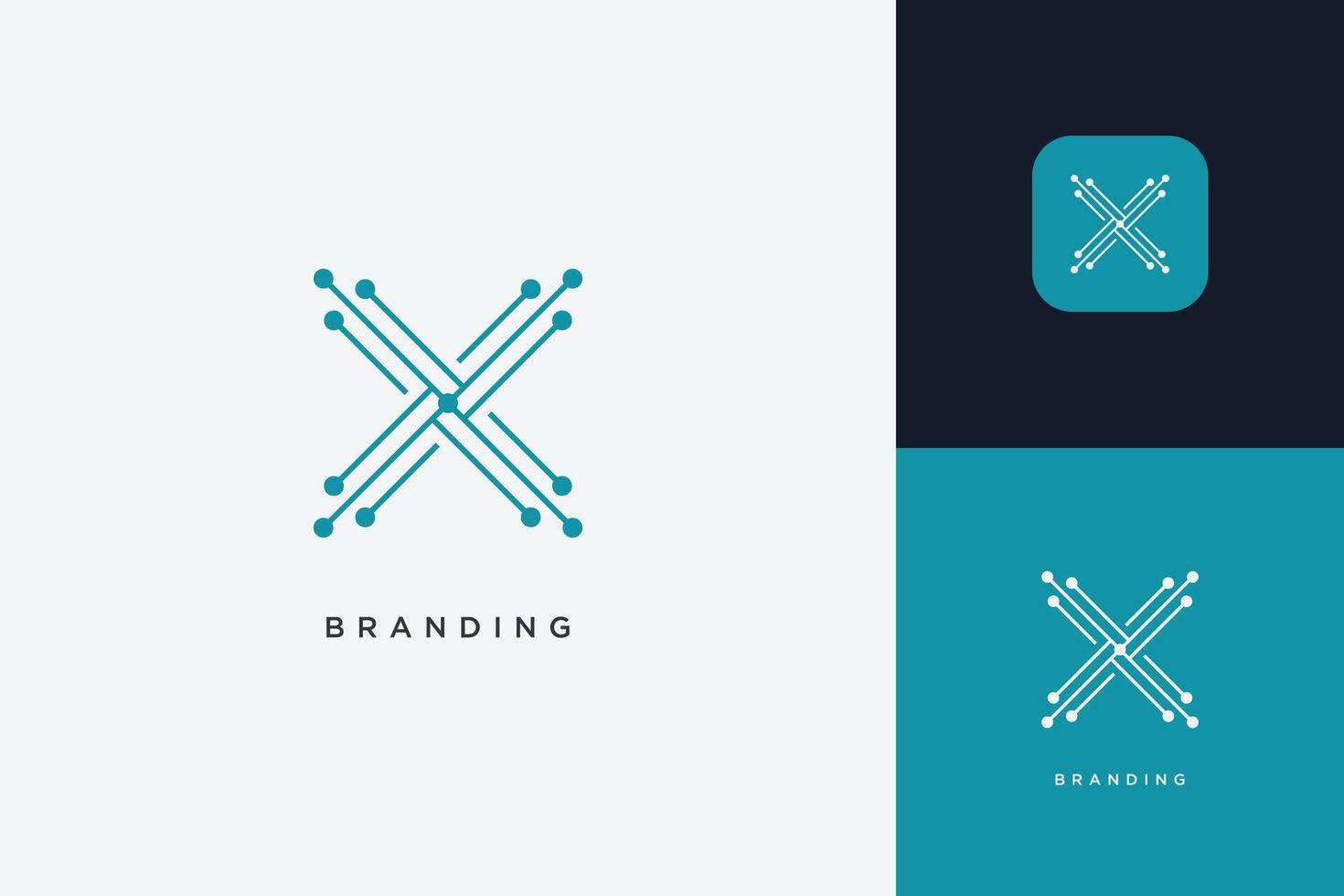 X Letter Trademark Brand Logo vector