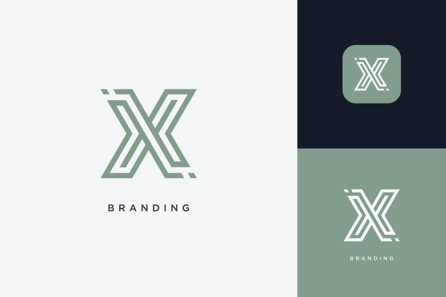 X Letter Trademark Brand Logo vector