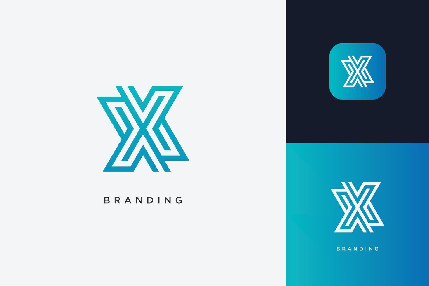 X Letter Trademark Brand Logo vector