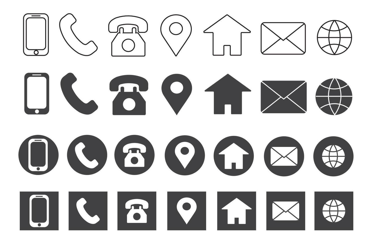 Contact information Icons vector