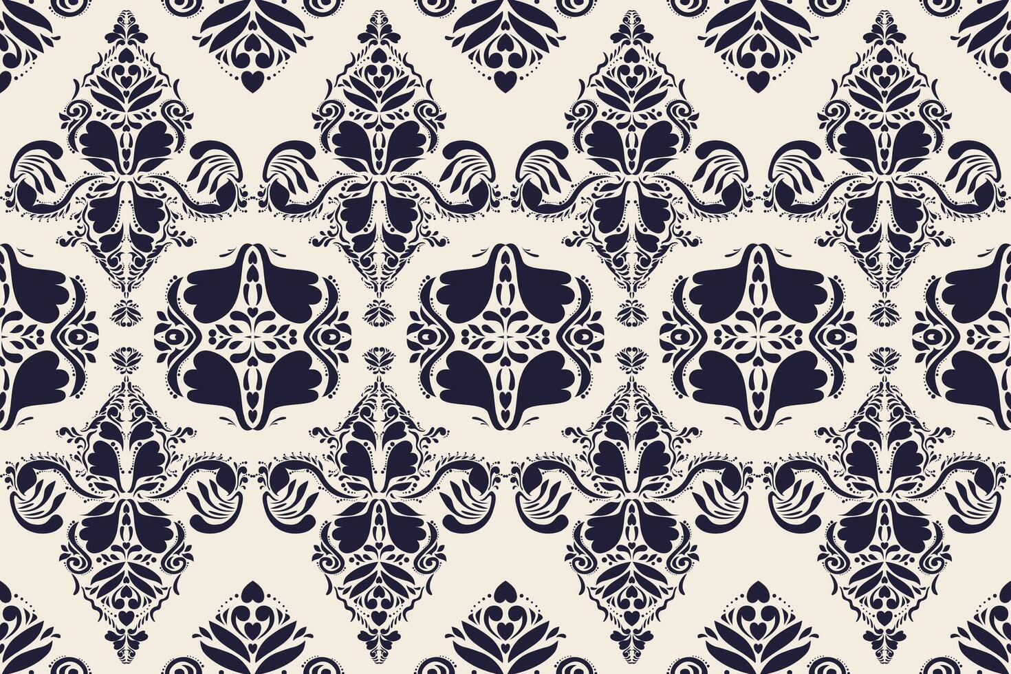 Ikat tribal Indian seamless pattern. Ethnic Aztec fabric carpet mandala ornament native boho chevron textile.Geometric African American oriental traditional illustrations. Embroidery style. vector