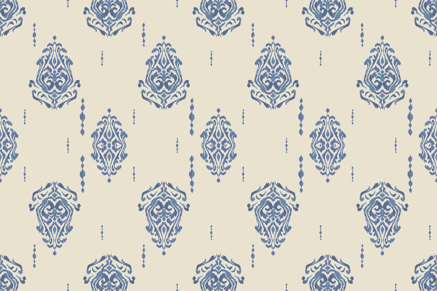 Ikat damask tribal Indian seamless pattern. Ethnic Aztec fabric carpet mandala ornament native boho chevron textile.Geometric African American oriental traditional illustrations. vector