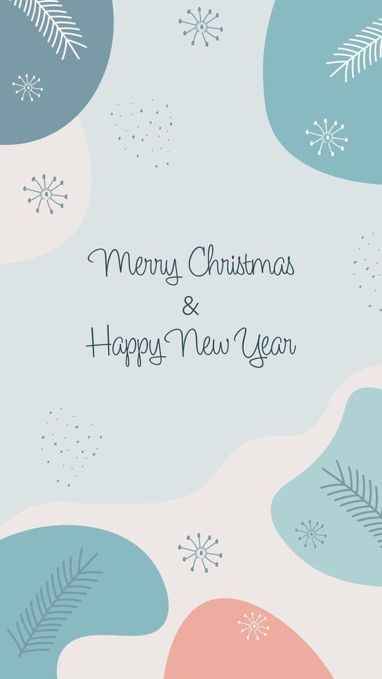 Abstract minimalistic illustration Happy New year in Scandinavian style vector