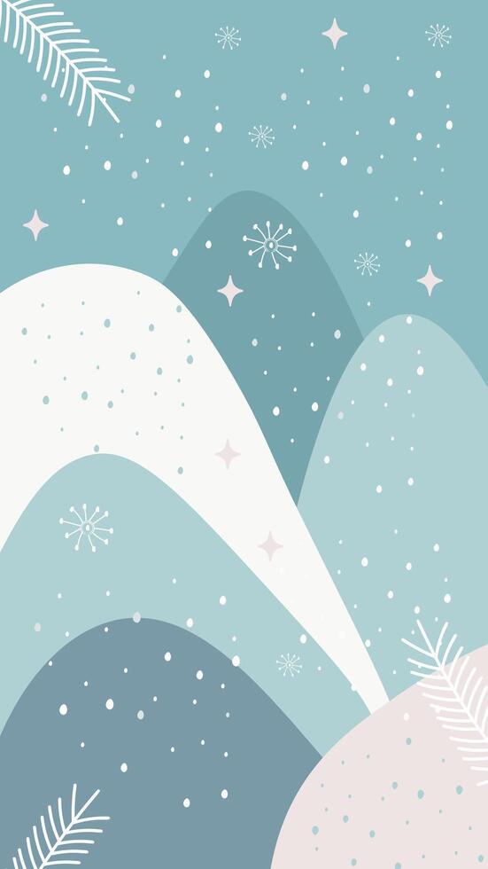 Abstract minimalistic illustration with mountains vector