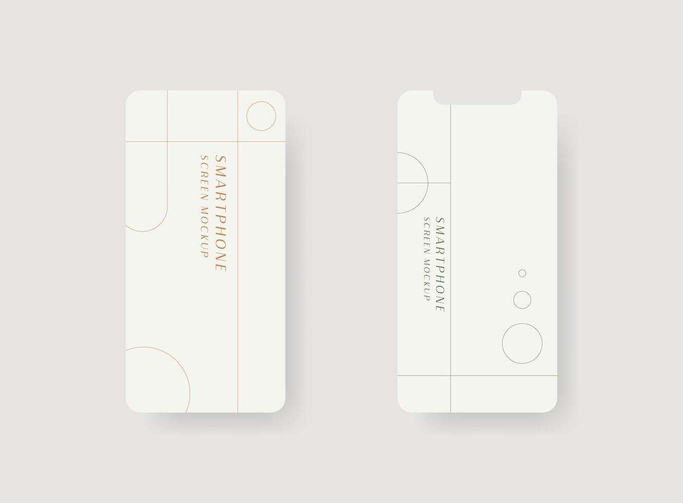 Set of smartphone screen mockup. Design for app interface, ux ui, and web design presentation concept. vector