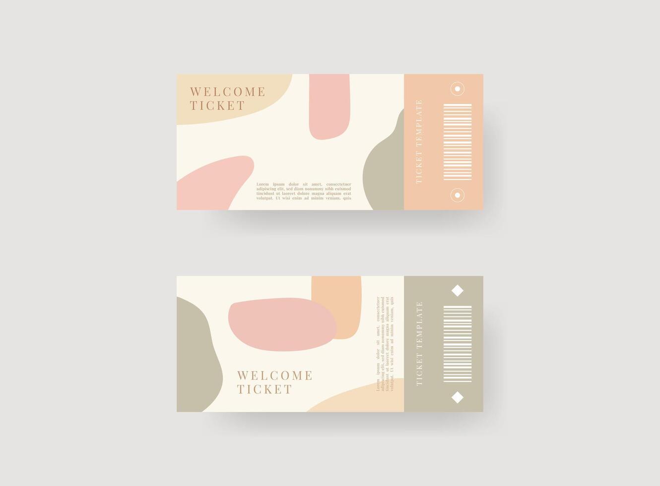 Event ticket template set. template illustration. vector