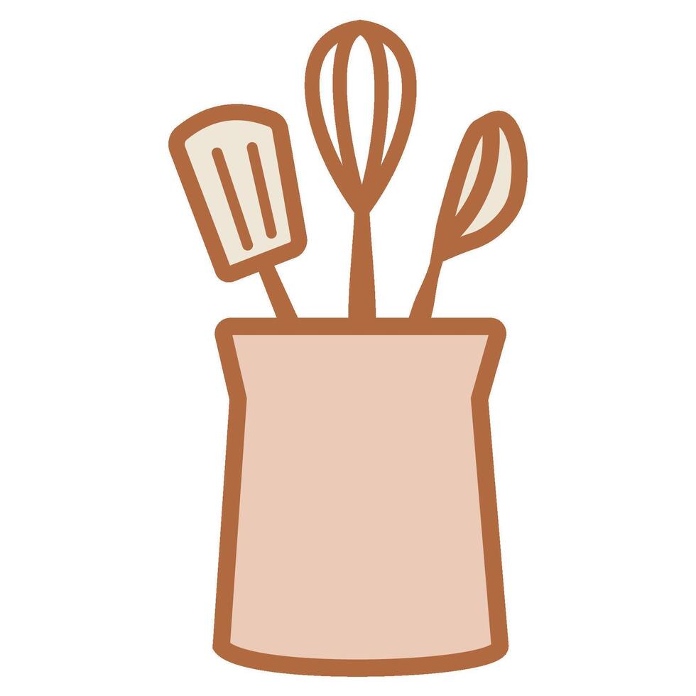 Kitchen utensils icon. vector