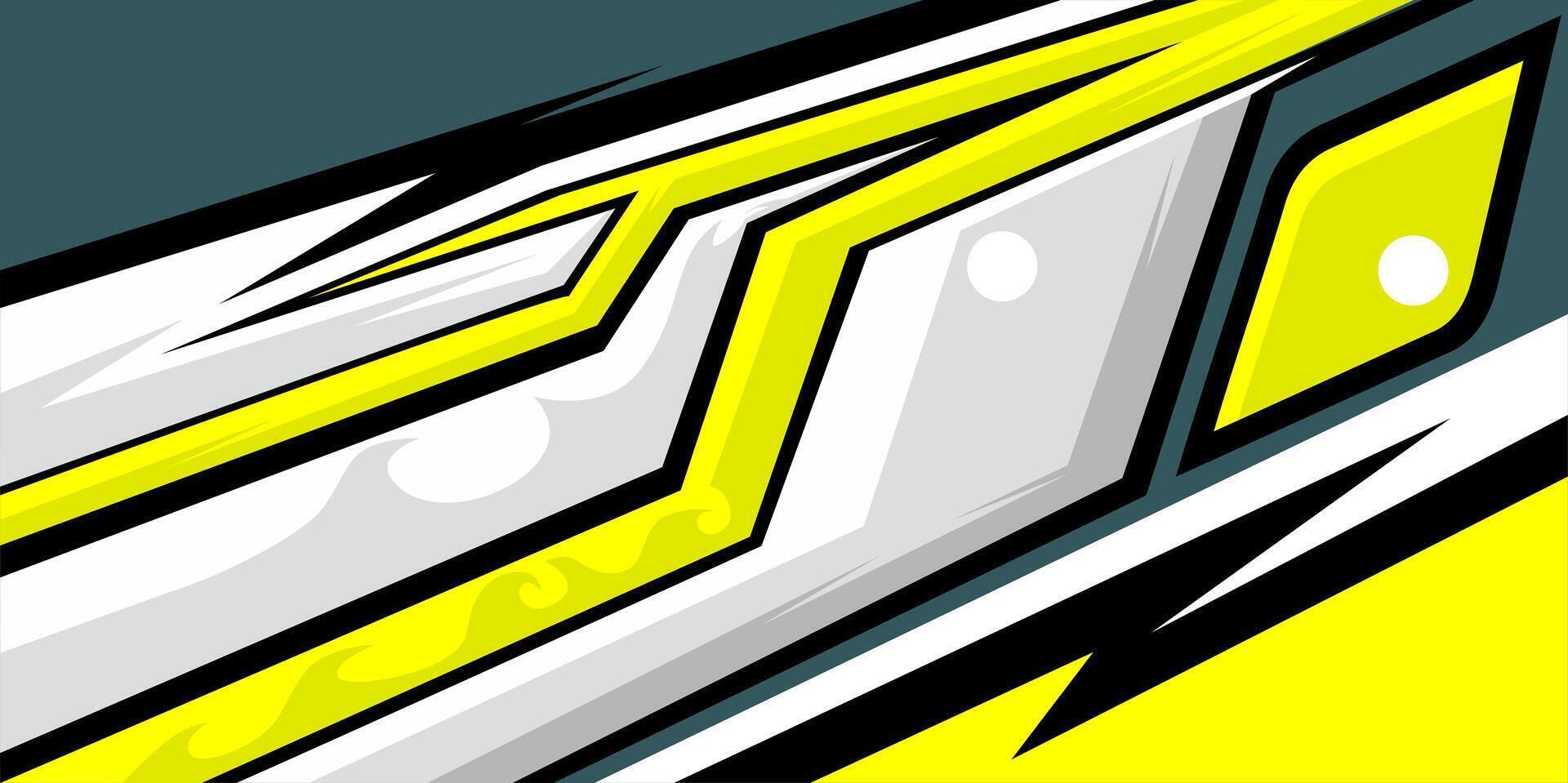 yellow stripe racing background vector