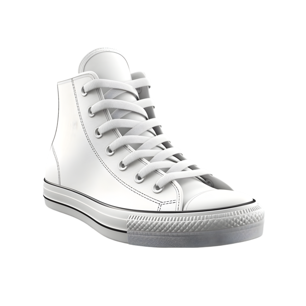 White sneakers on transparent background png