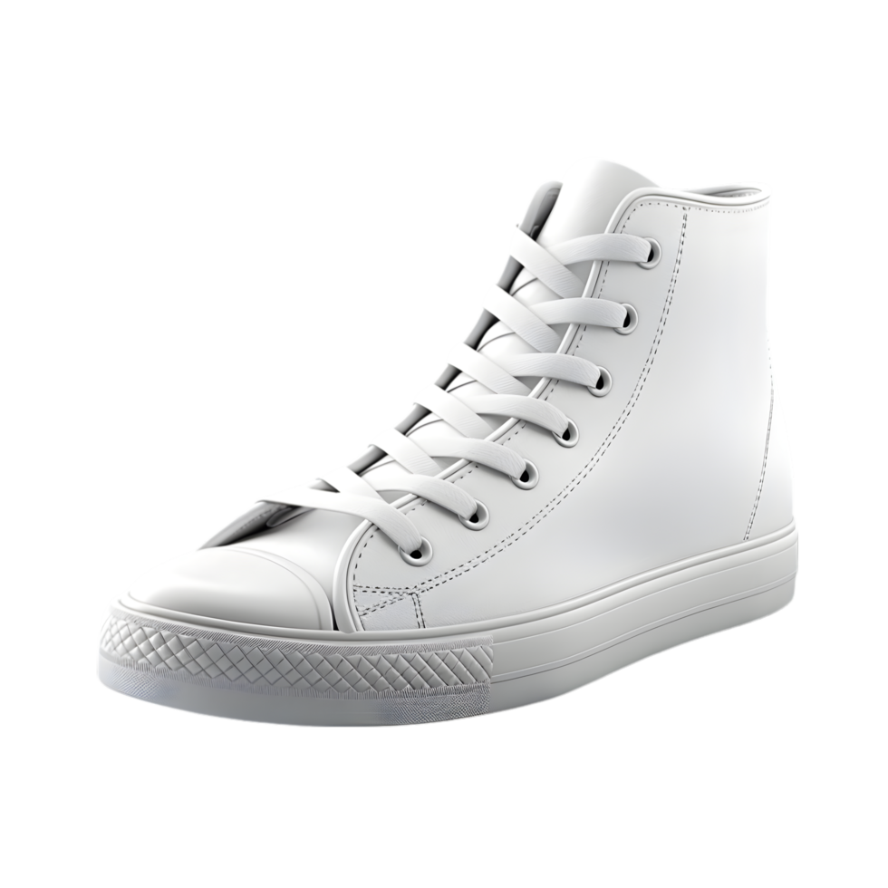White sneakers on transparent background png
