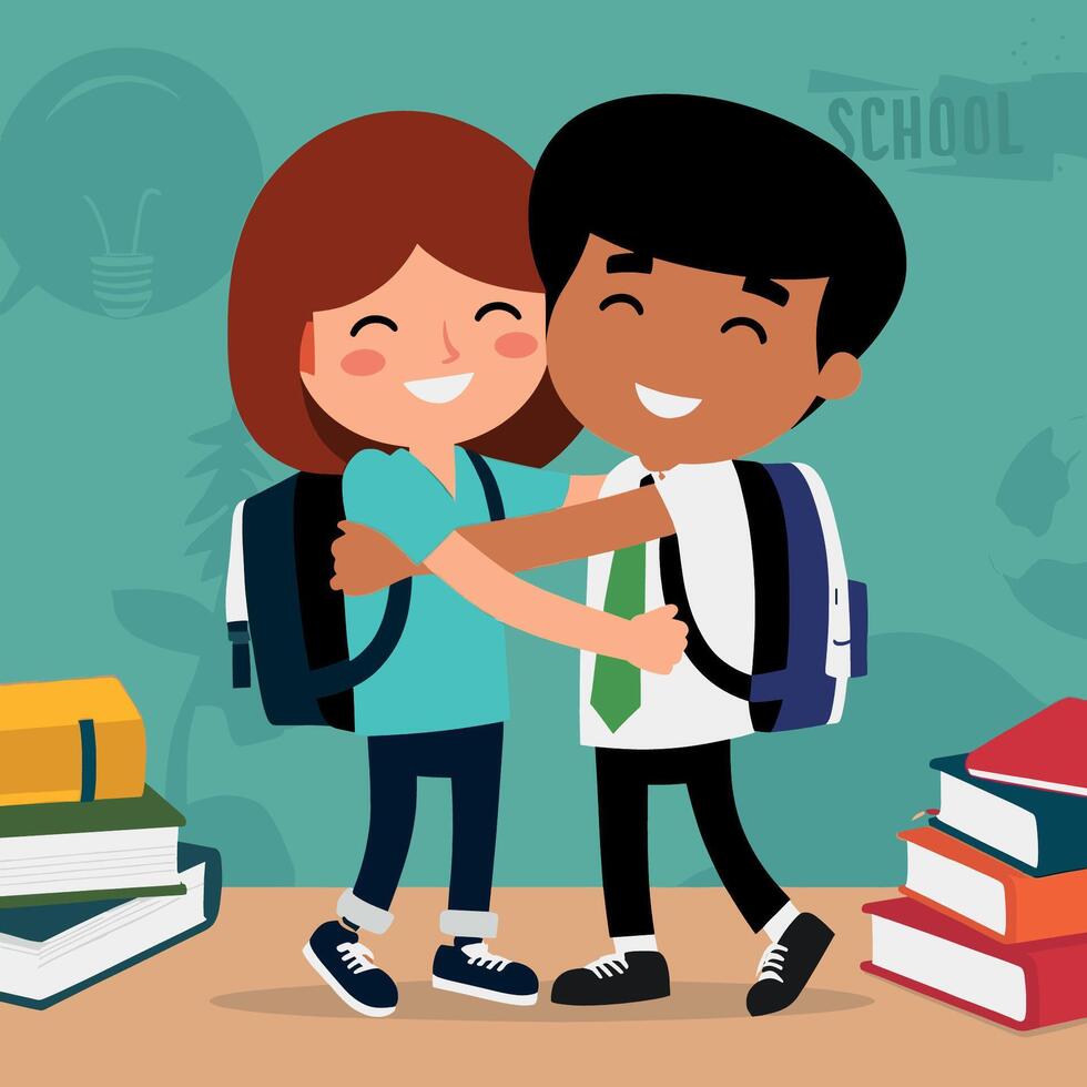 Back to school with friendship day vector