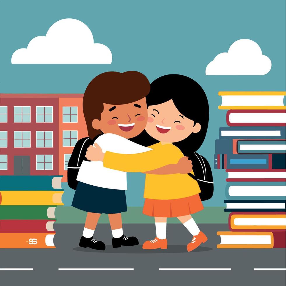 Back to school with friendship day vector