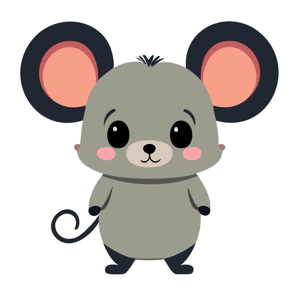cute mouse standing - full body vector