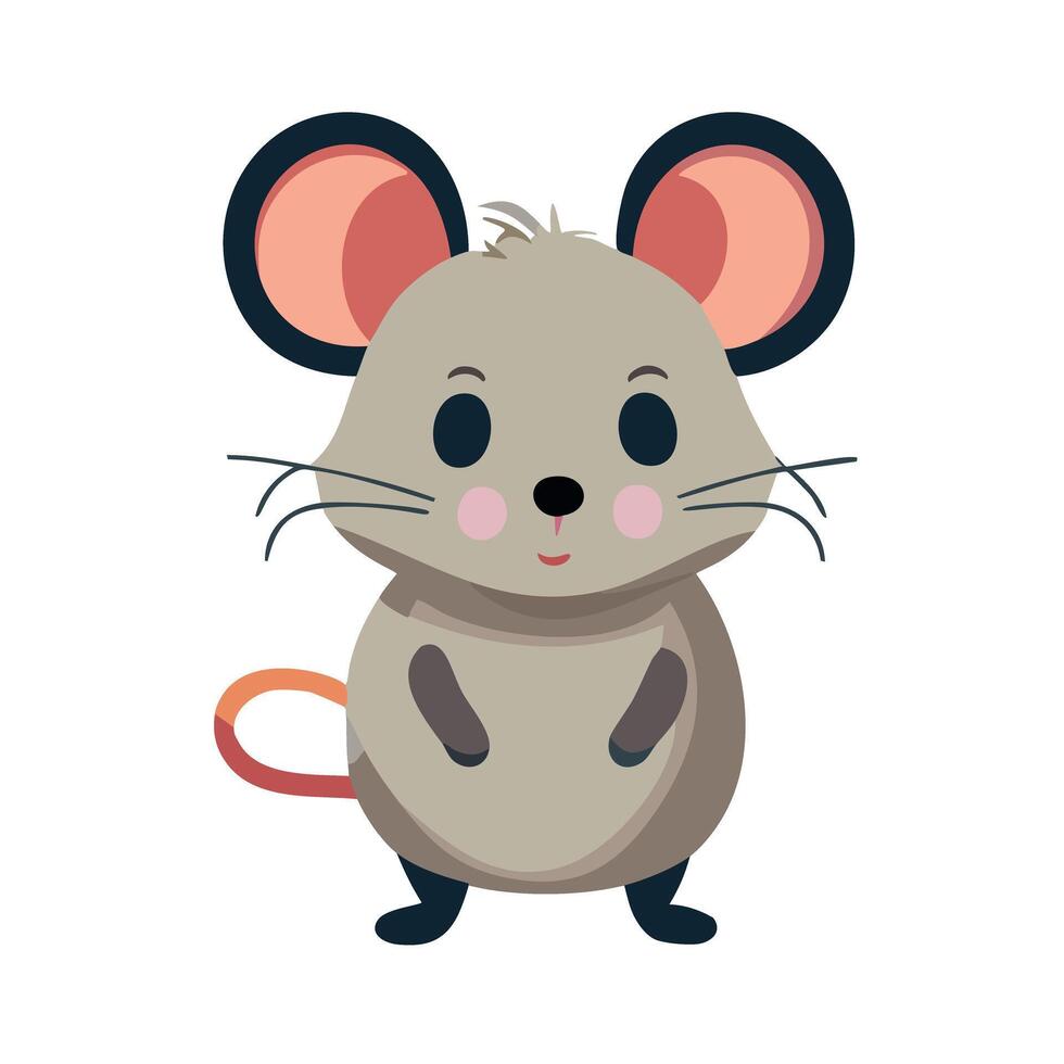 cute mouse standing - full body vector