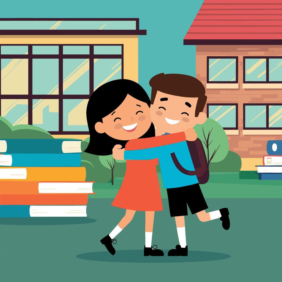 Back to school with friendship day vector