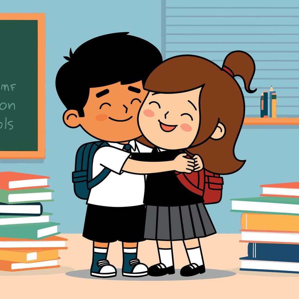 Back to school with friendship day vector