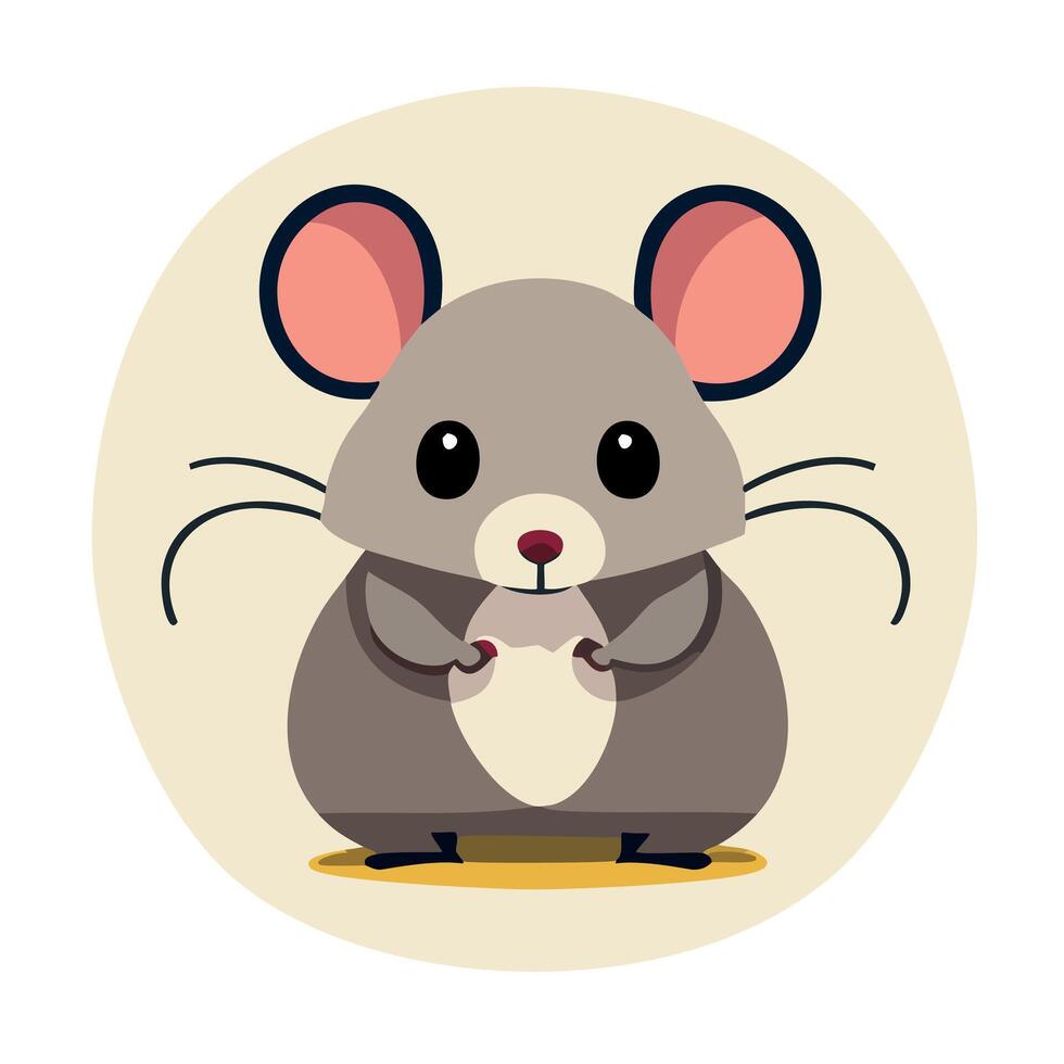 cute mouse standing - full body vector