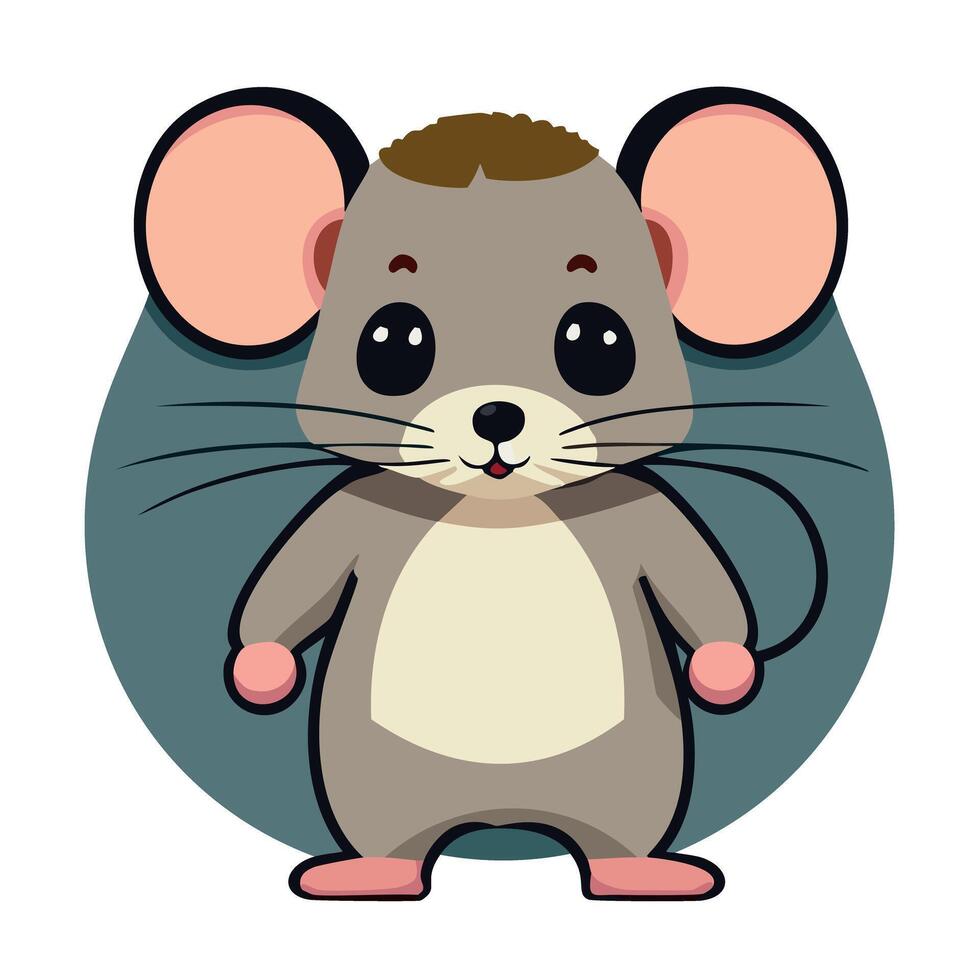 cute mouse standing - full body vector