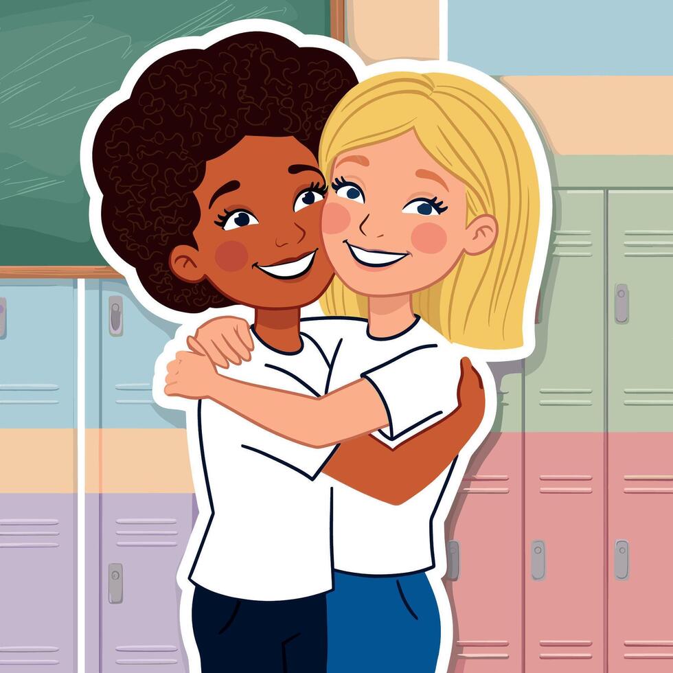 Back to school with friendship day vector