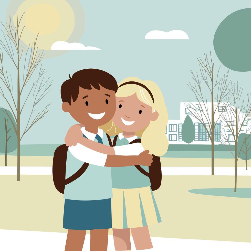 Back to school with friendship day vector