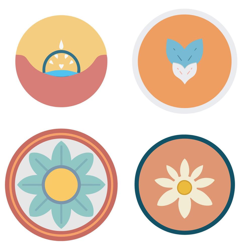 Set of colorful yoga, holistic and spa logo vector