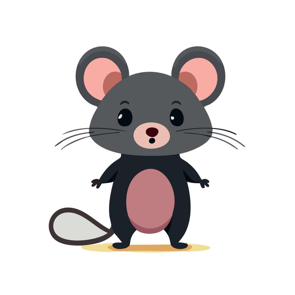 cute mouse standing - full body vector
