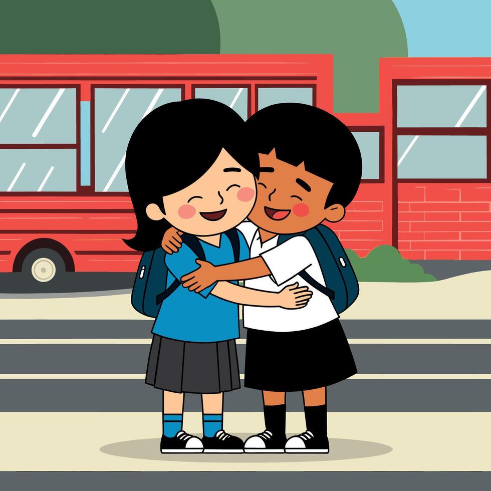 Back to school with friendship day vector