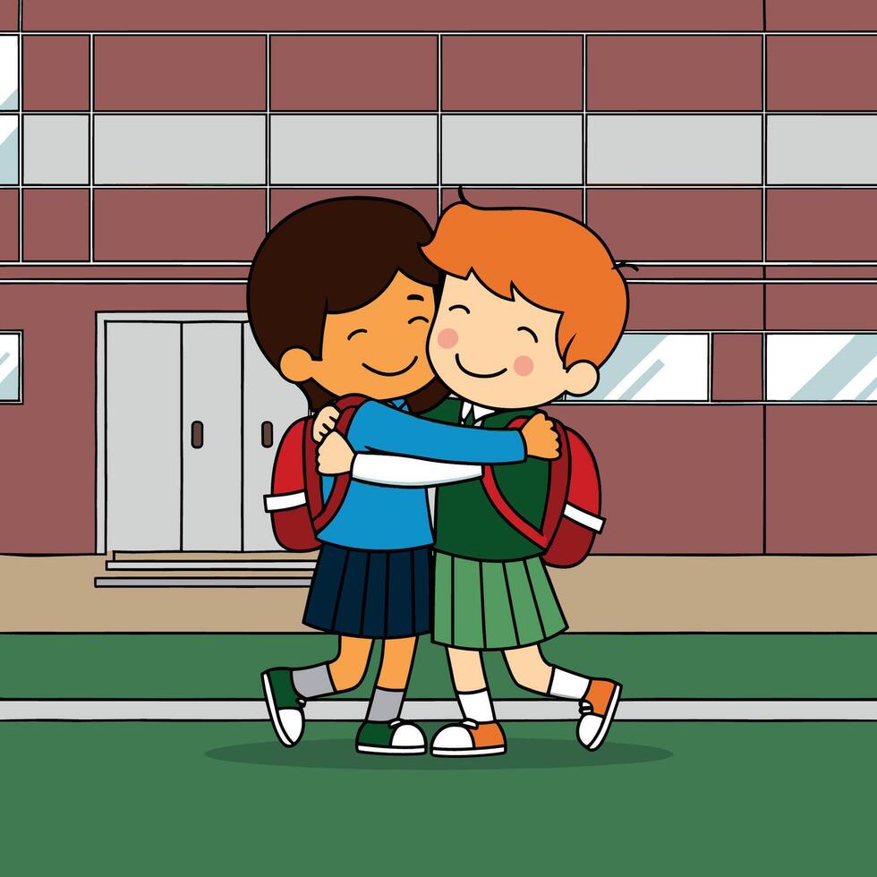 Back to school with friendship day vector