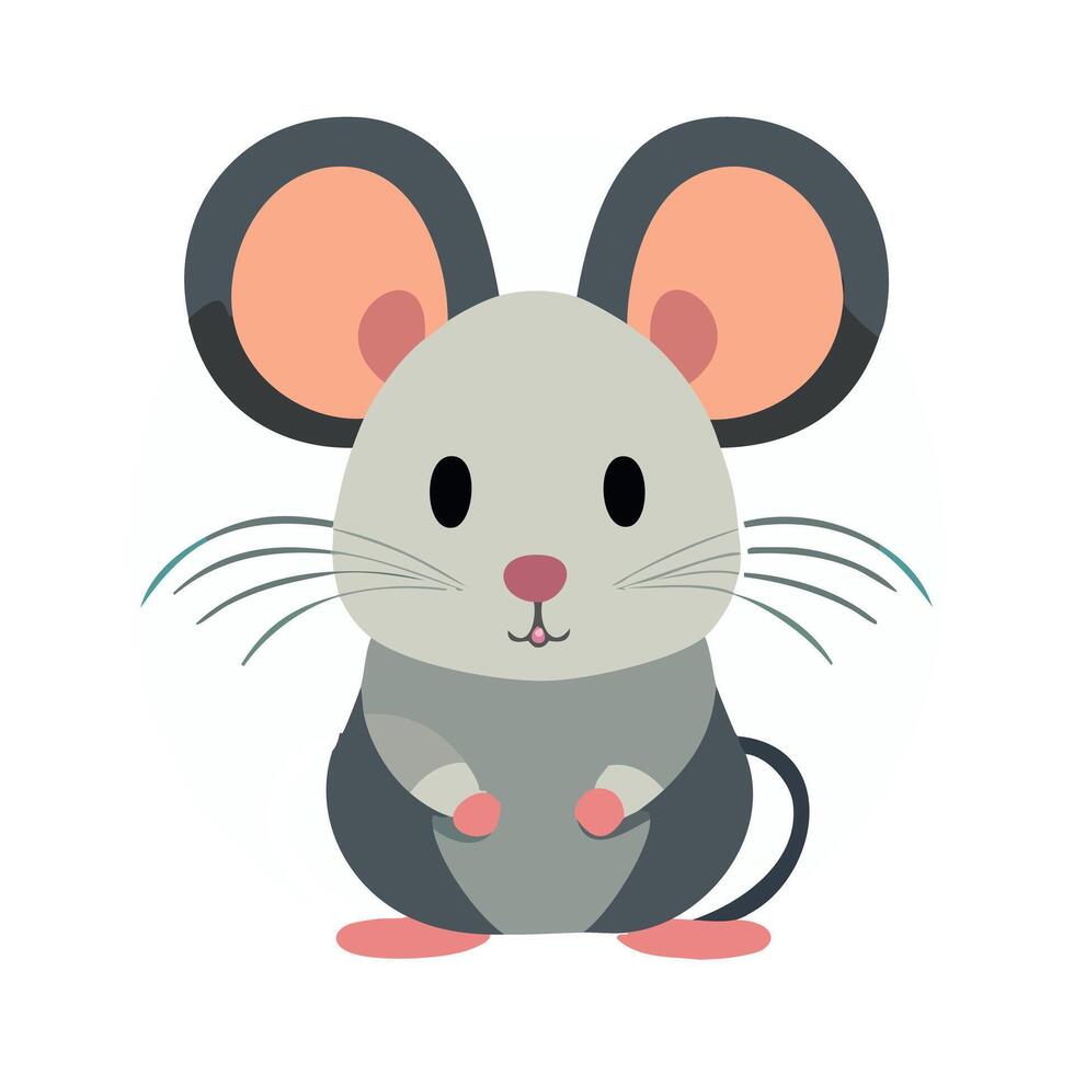 cute mouse standing - full body vector