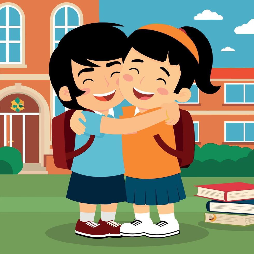 Back to school with friendship day vector