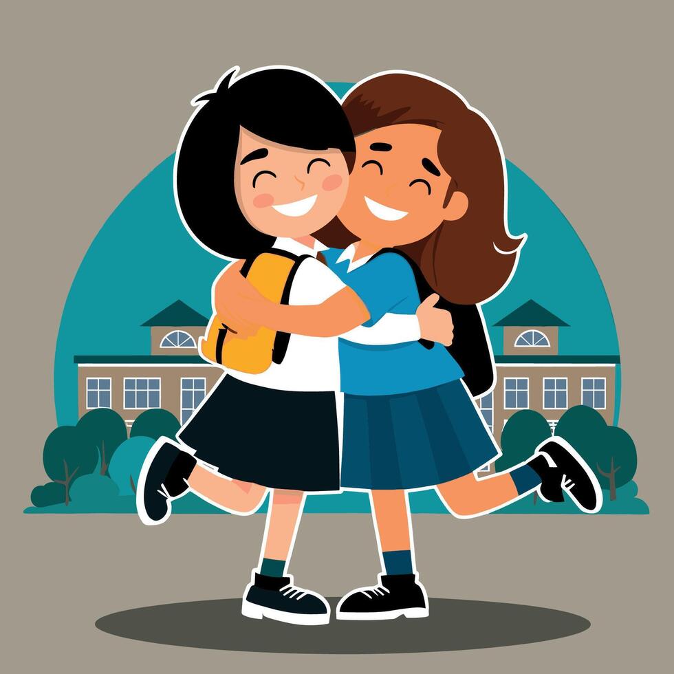 Back to school with friendship day vector
