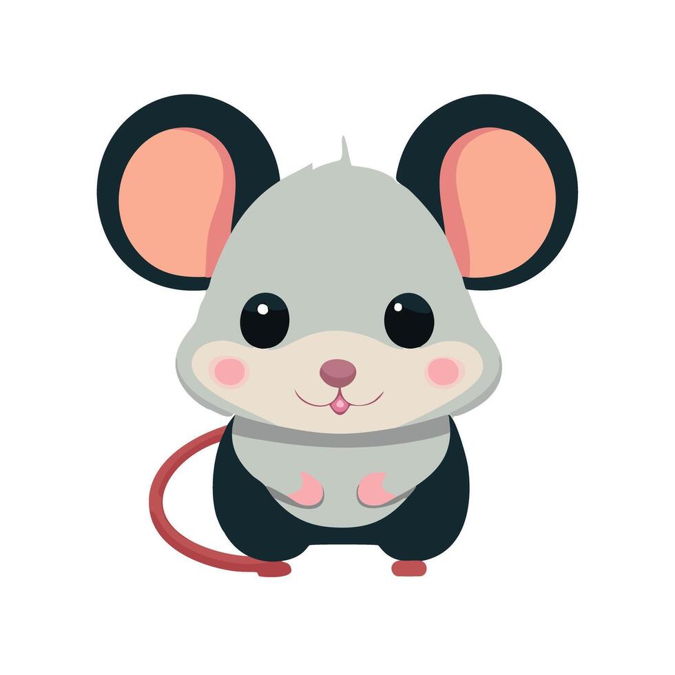 cute mouse standing - full body vector