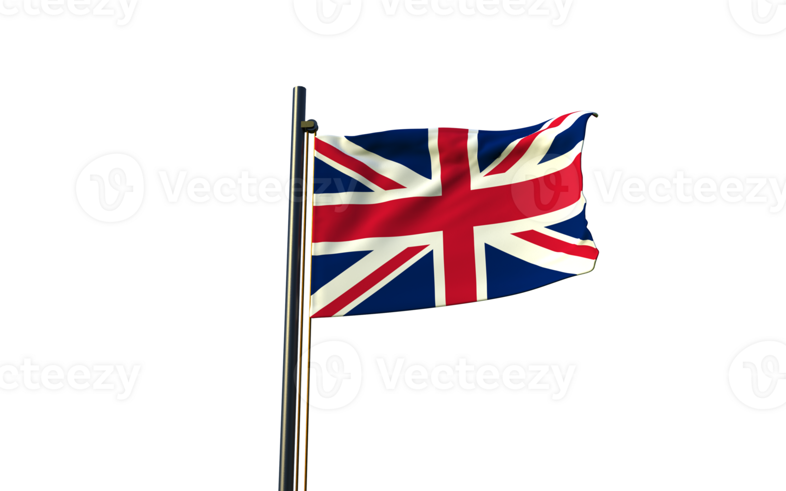 the flag of great britain is flying on a pole png