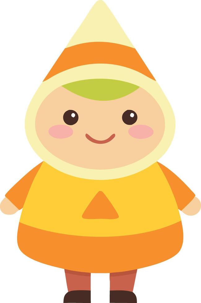 Kid dressed as a duck for Halloween vector