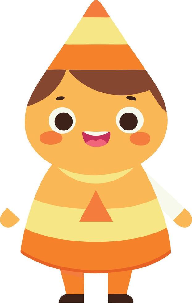 Kid dressed as a duck for Halloween vector