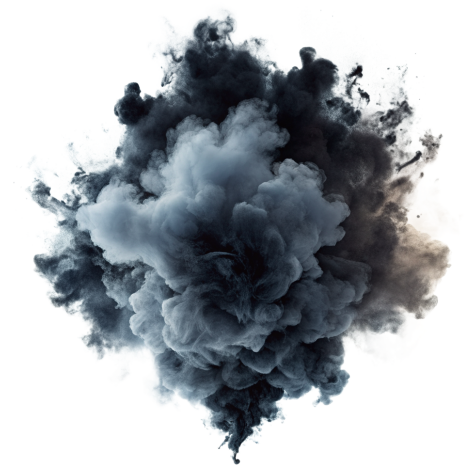 Black smoke fog with isolated background for your design png