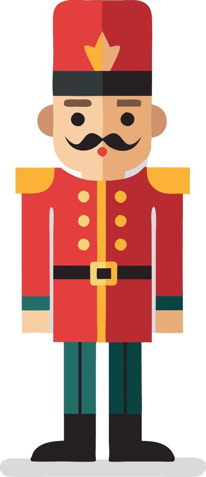 Wooden nutcracker figure vector