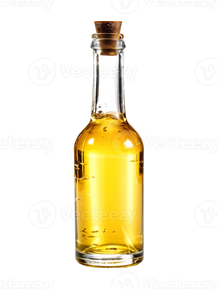 Oil in Glass Bottle Isolated on Transparent Background png