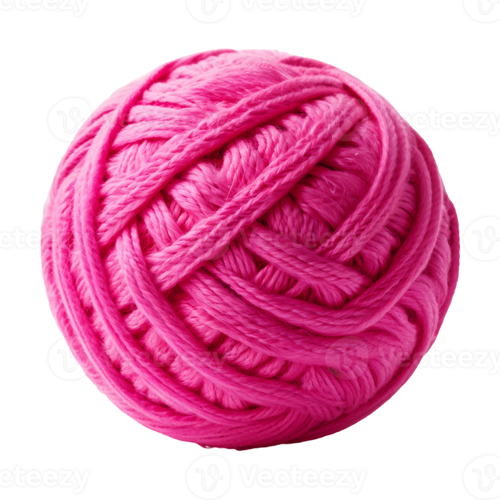 Pink Knitting Ball Isolated on Transparent Background png