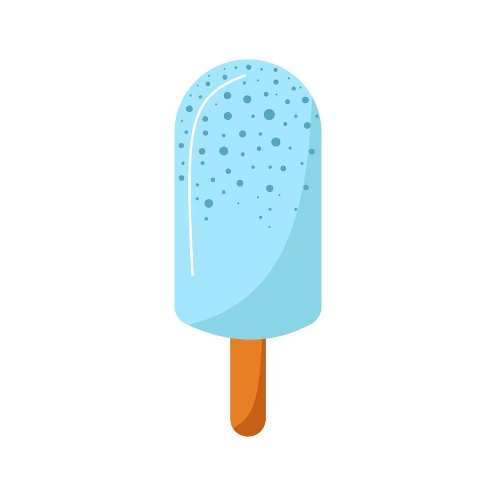 Ice cream on a stick. illustration isolated on white background vector
