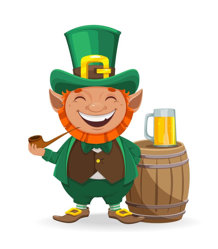 St Patrick's day. Leprechaun cartoon character vector