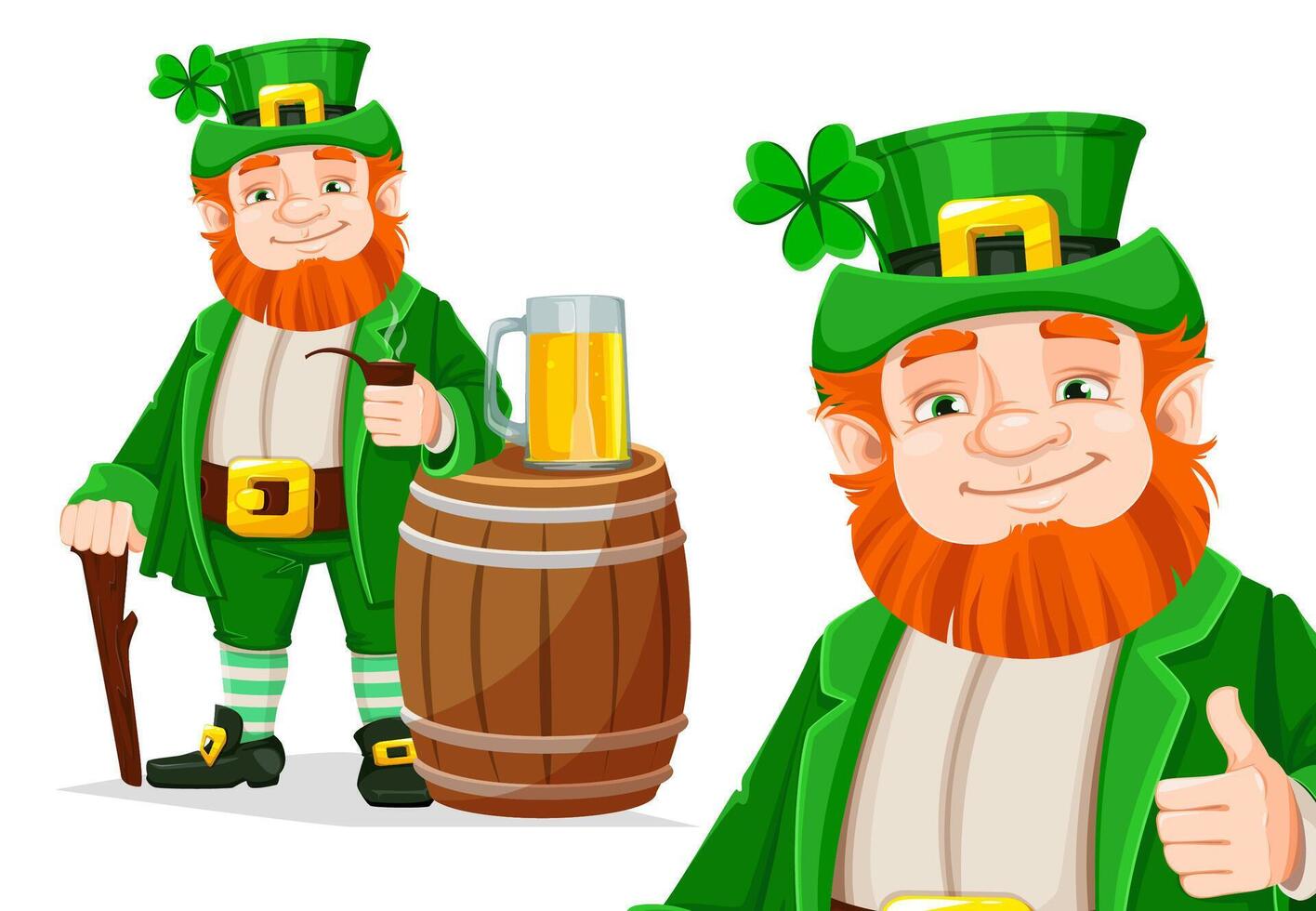 Leprechaun. Happy Saint Patrick's day vector