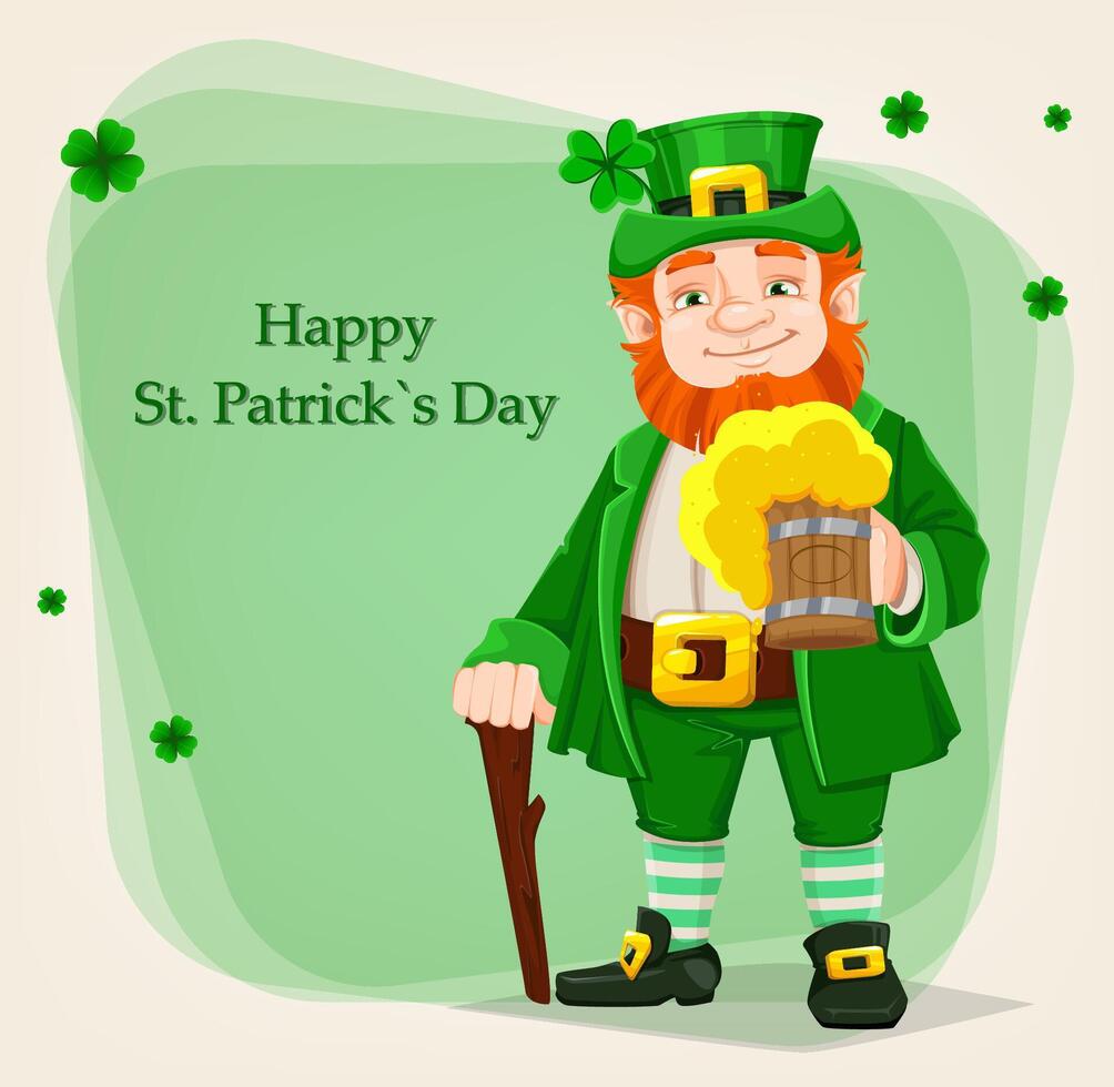 Leprechaun. Happy Saint Patrick's day vector