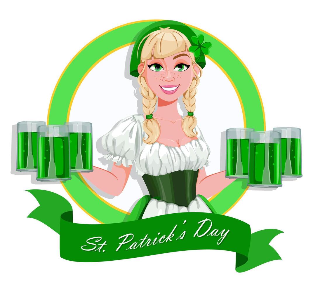 Happy St Patricks Day greeting card vector