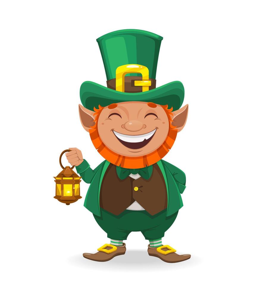 St Patrick's day. Leprechaun cartoon character vector